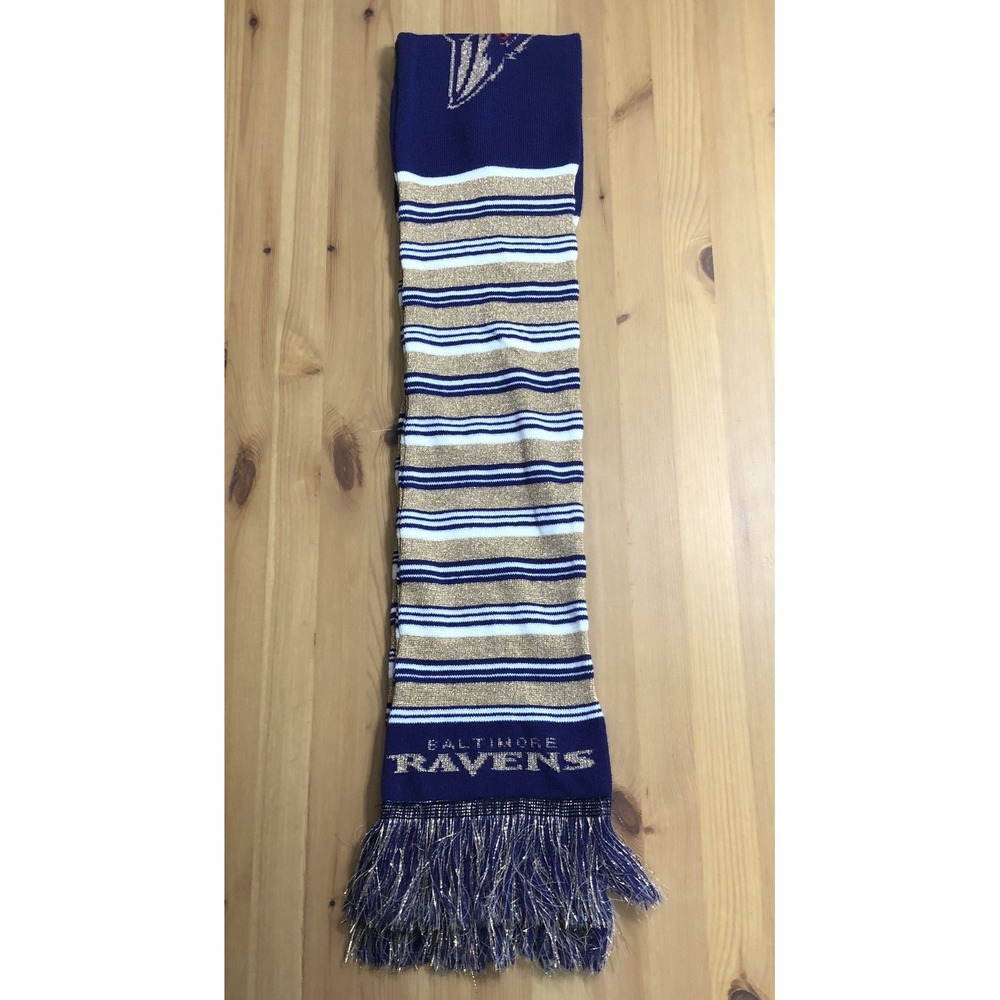 Baltimore Ravens NFL Football Scarf Purple Gold White